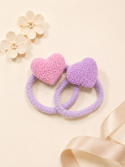 Furry Friends Velvet Scrunchie Set – Pack of 2