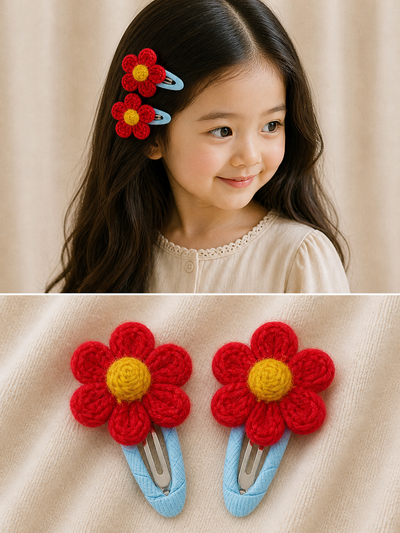 Blossom Snap Hair Clips (2 Pcs)