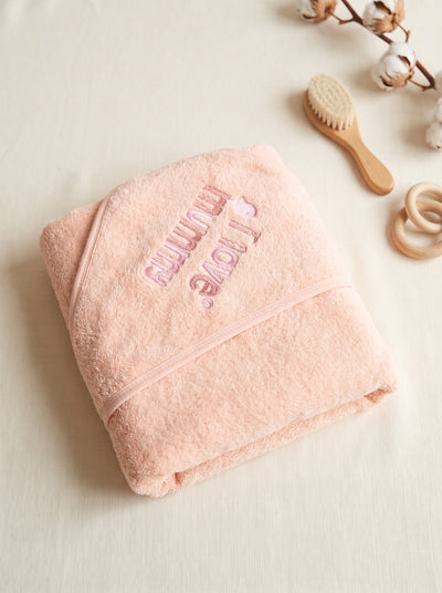Mommy Love Hooded Baby Bath Towel