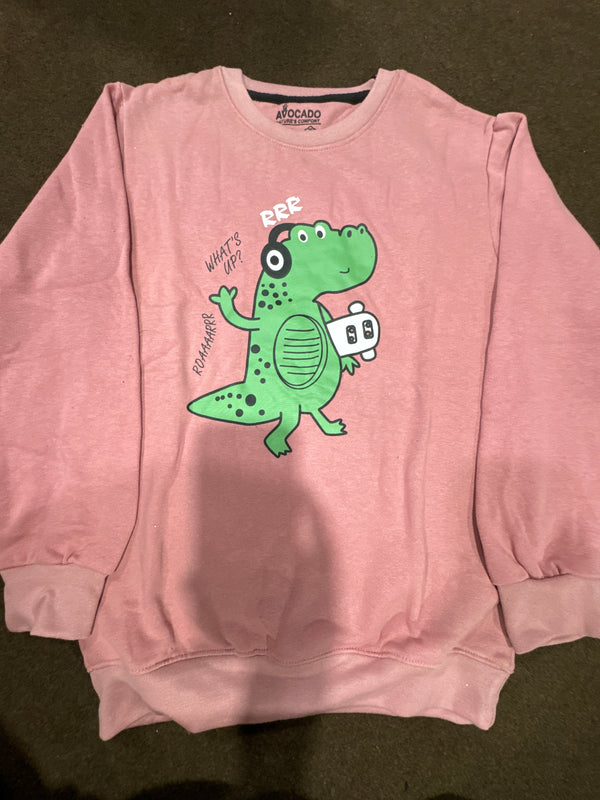 What’s Up Dino Fleece Sweatshirt