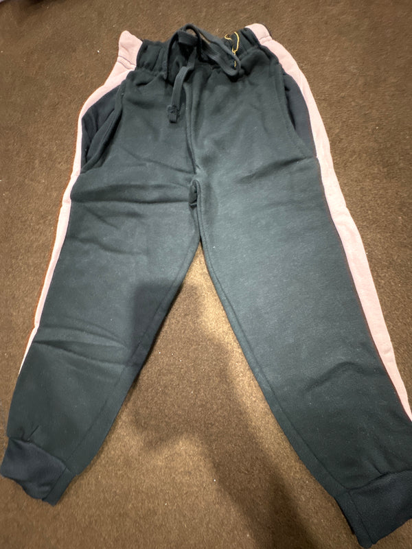 Pink Panel Black Fleece Trouser