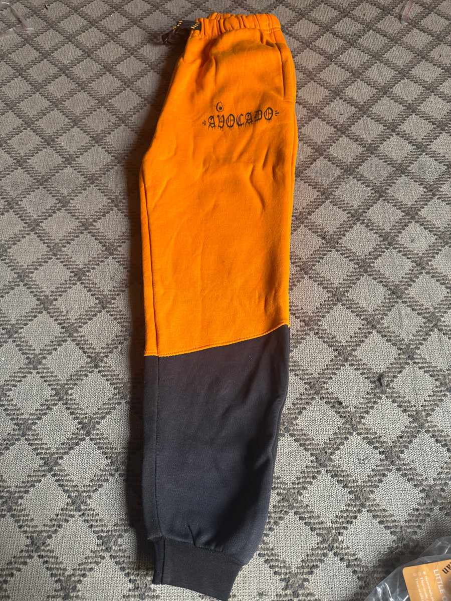 Orange Black Panel Avocado Fleece Trouser