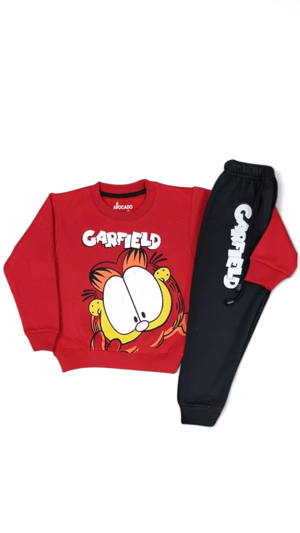 Garfield Red Fleece Sweatshirt & Black Trouser