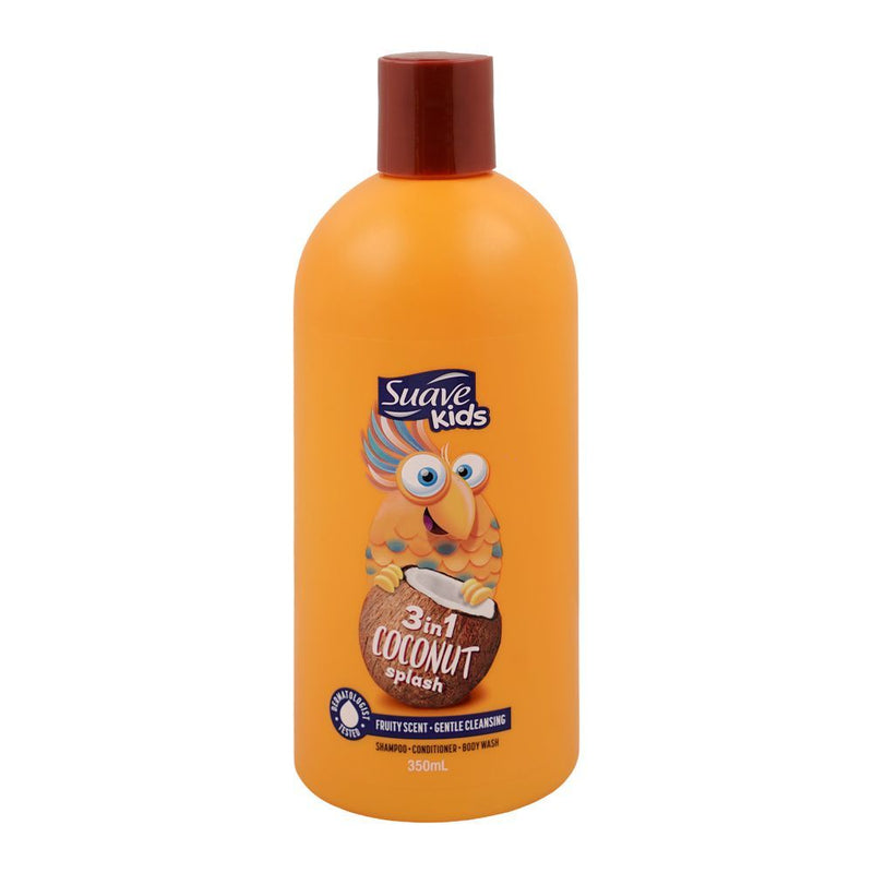 Suave Kids Coconut Splash 3-In-1 Shampoo + Conditioner + Body Wash, 350ml