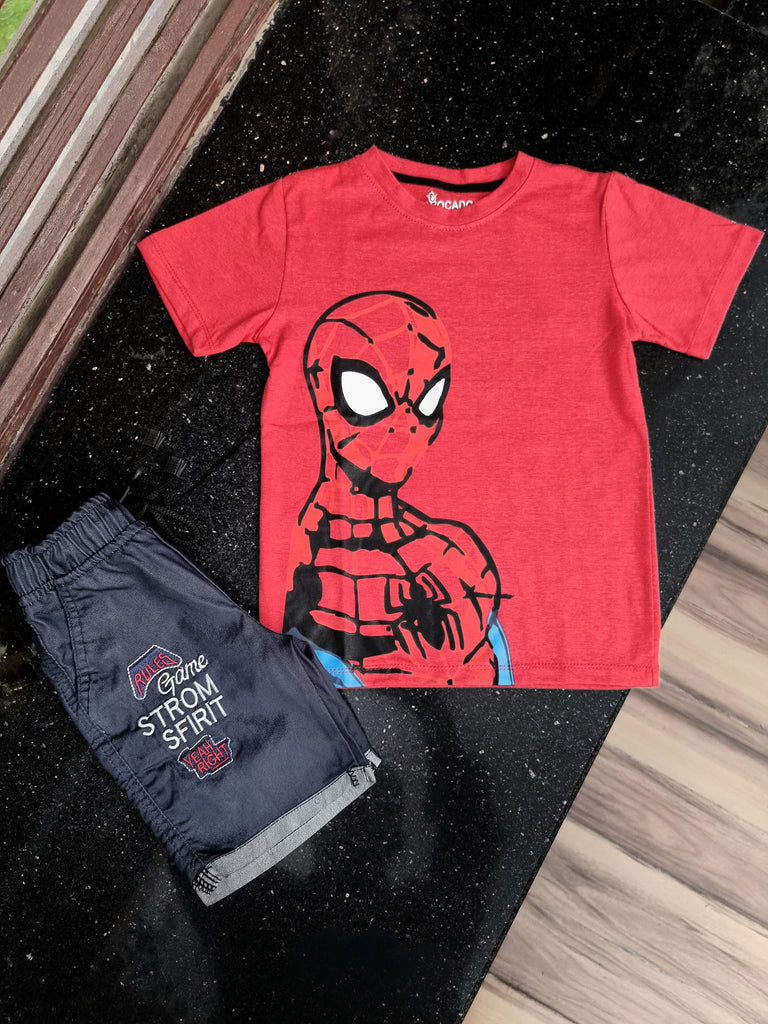 Action Spiderman & Yeah Right Embroidery Jeans Short