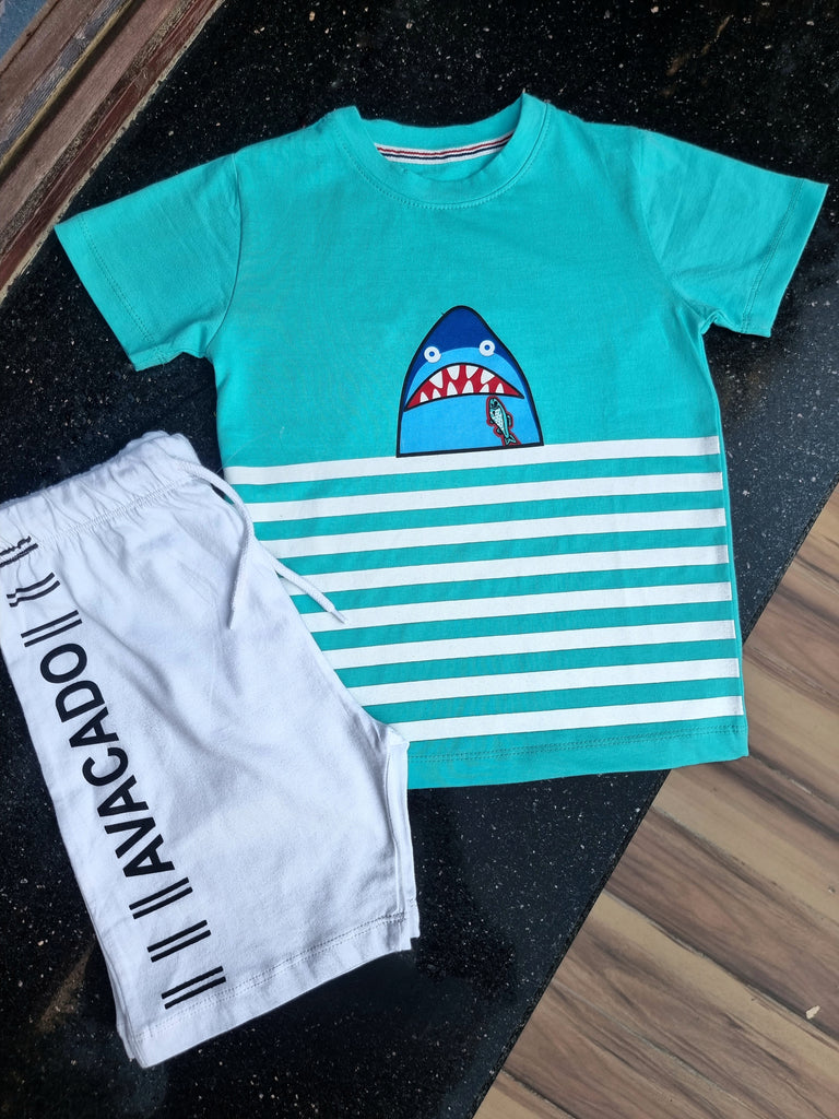 Shark & Stripes & White Avocado Short