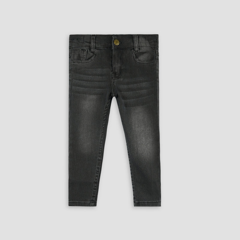 Slim Fit Black Faded Jeans