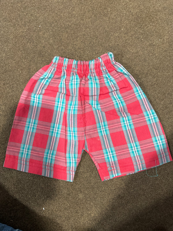 Red Check Short