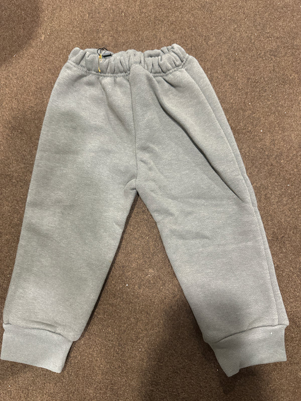 Grey Fleece Plain Trouser