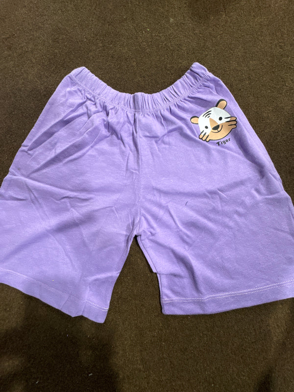 Tiger Print Purple Blended Short