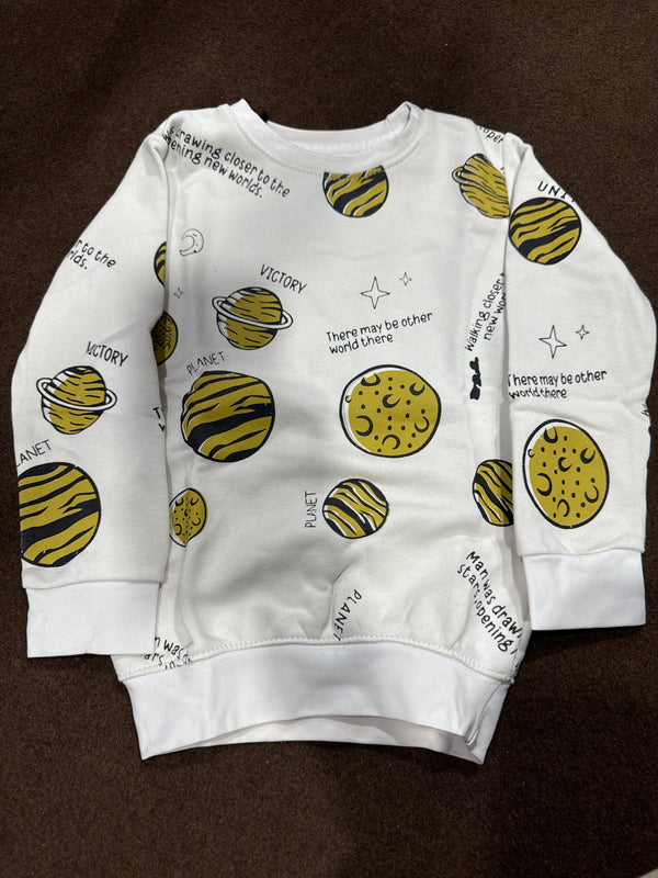 Victory Planet White Fleece Sweatshirt