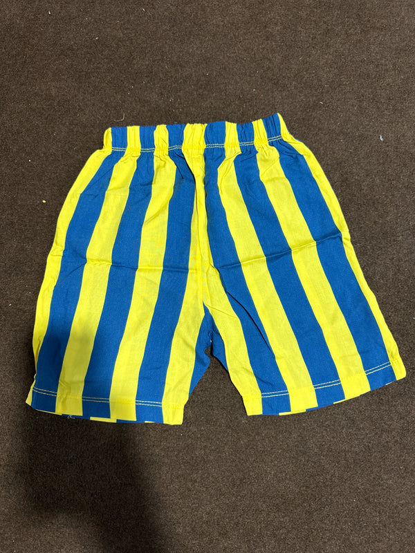 Yellow/Blue Striped Short