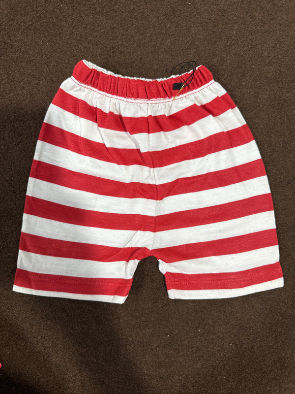 Red White Stripe Short