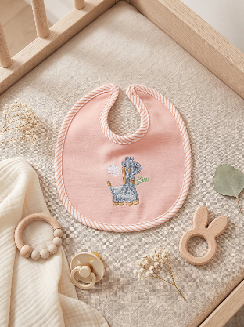 Cute Puppy Love Pink Baby Bib