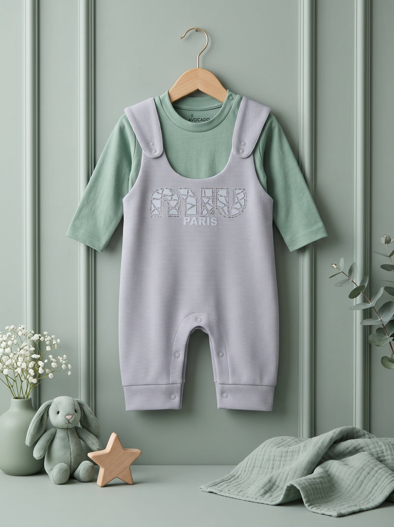 Paris Crystal Premium Dungaree Romper