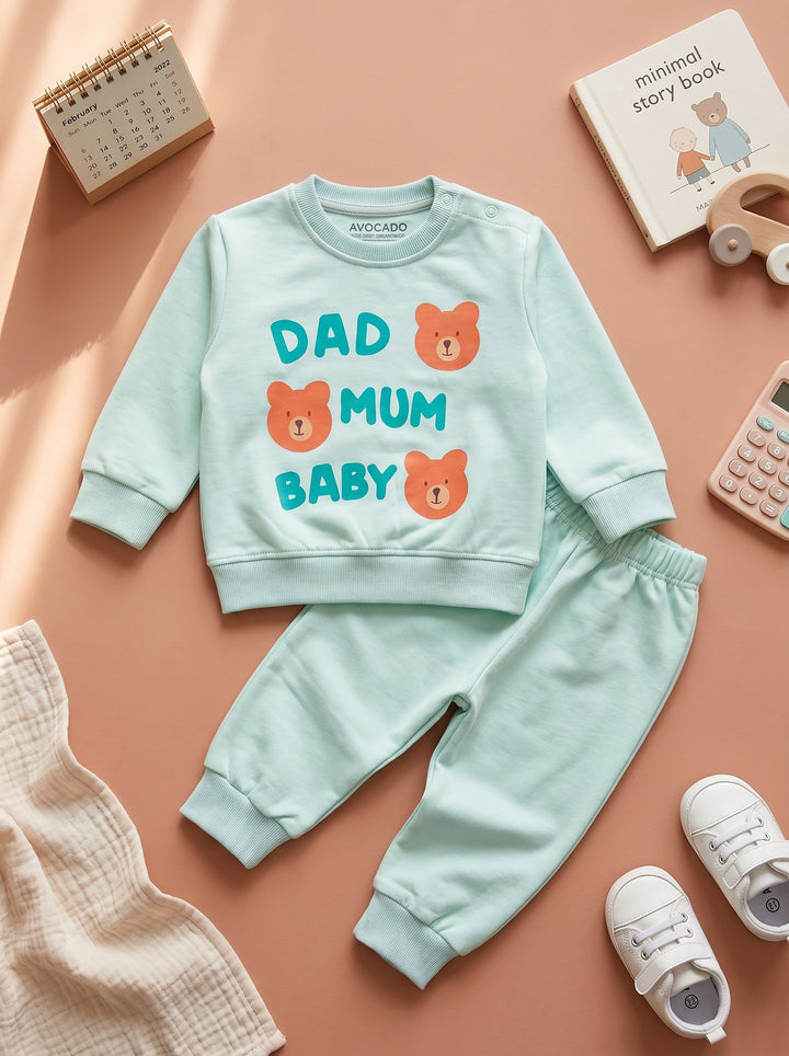 Bear Family Baby Fleece Sweatshirt & Trouser Infant