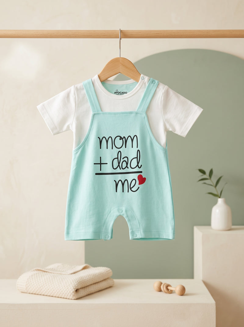 Mom & Dad Love Dungaree Romper
