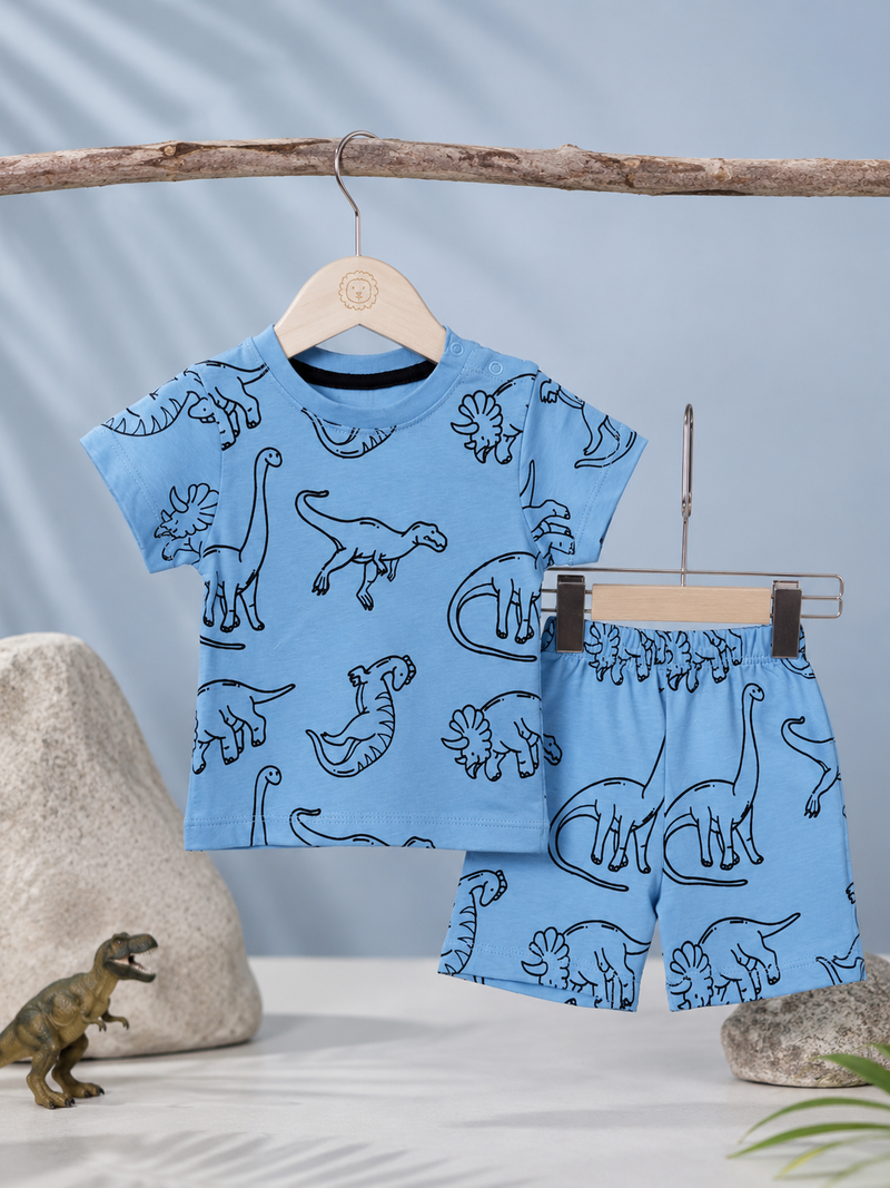 Blue Jurassic Tee & Short Infant