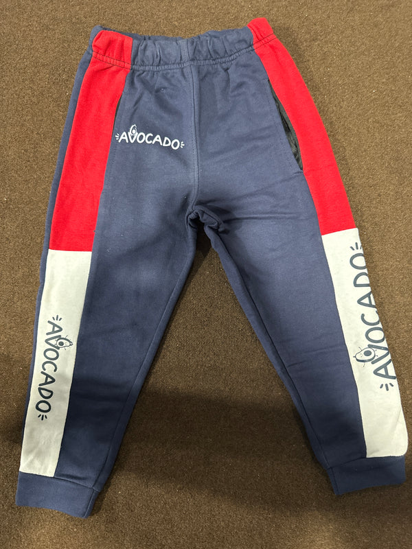 Avocado White/Red Panel Navy Blue Trouser