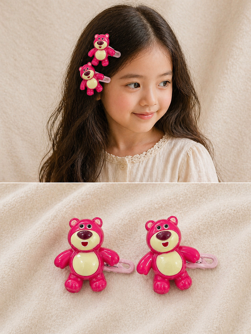 Teddy Bear Hair Clips (2pcs)