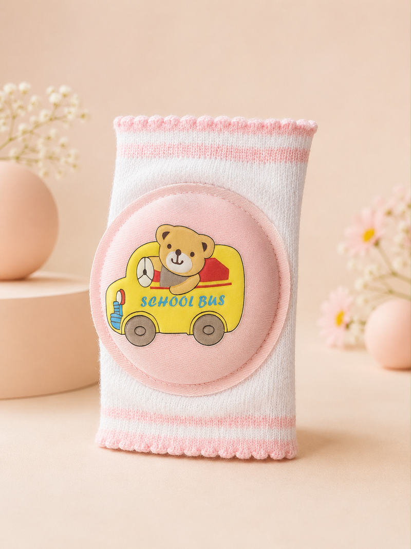 School Bus Baby Pink Knee Pads