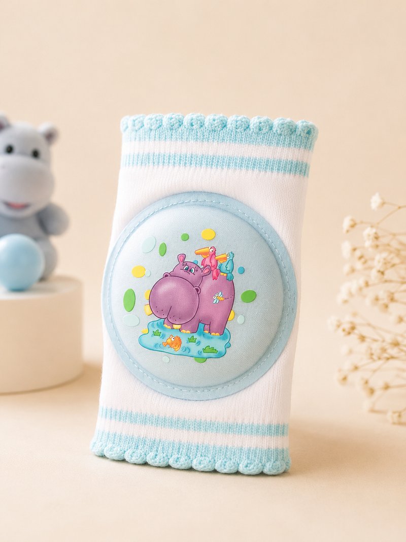 Aqua Hippo Sky Blue Knee Pads