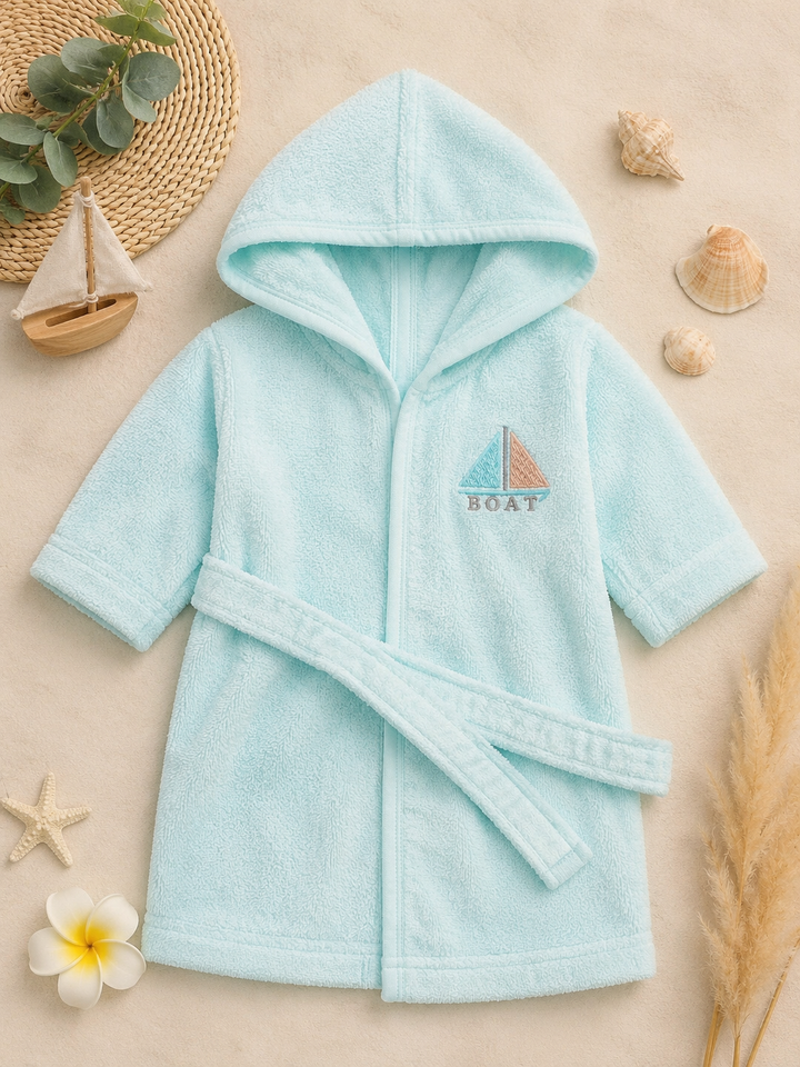 Little Boat Hooded Bathrobe