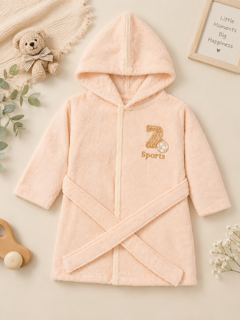 Baby Sports Hooded Bathrobe