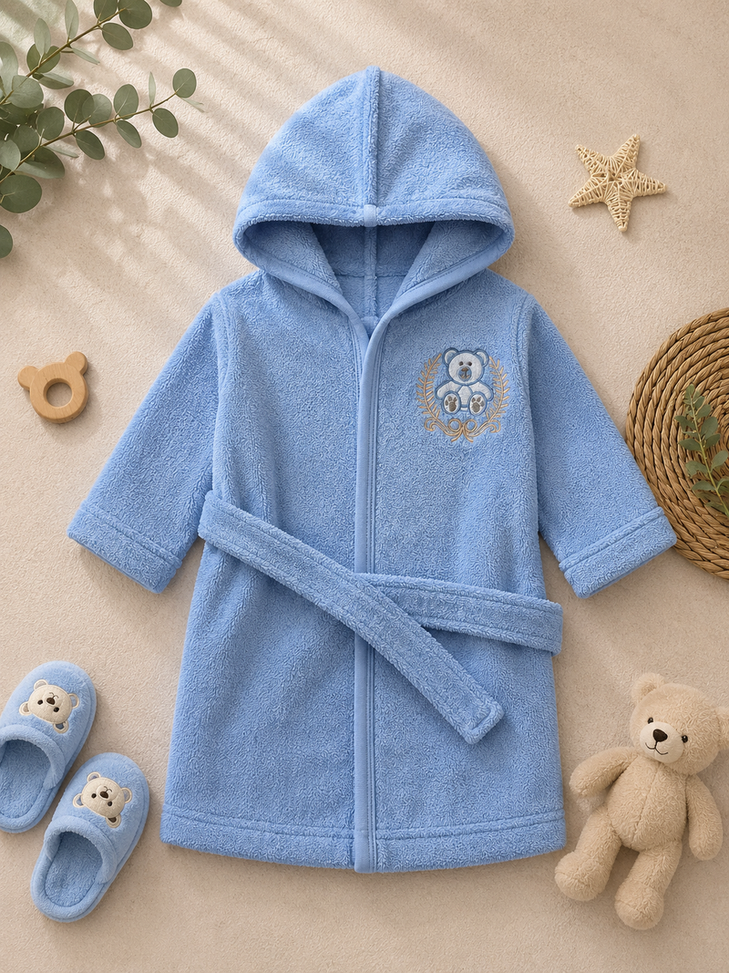 Little Teddy Baby Hooded Bathrobe