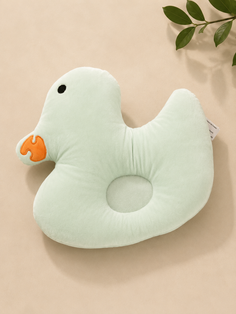 Duck Baby Light Green Pillow