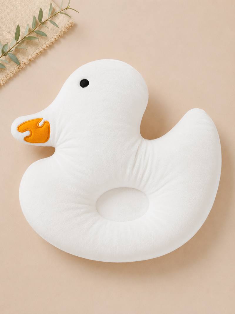 Duck Baby White Pillow