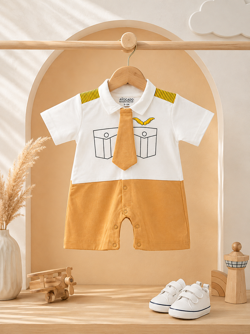 Baby Pilot Costume Romper