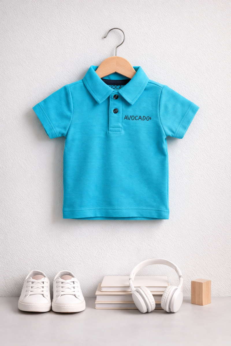 Ferozi Embroidery Avocado Polo Tee Infant