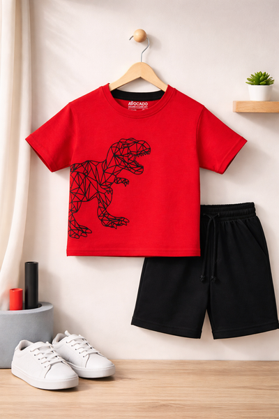 Roaring Rex Drop Shoulder Tee & Short