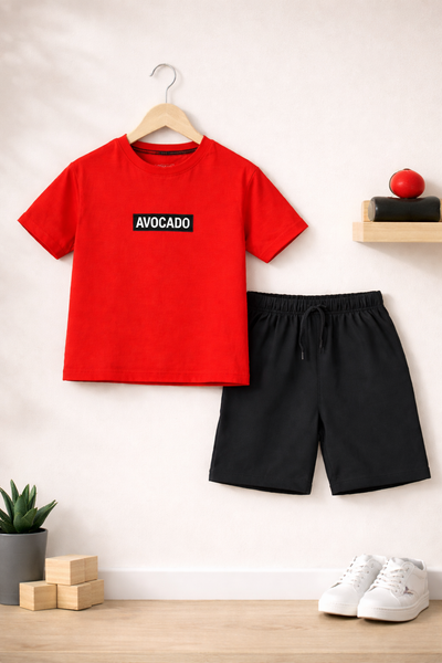 Avocado Street Vibe Drop Shoulder Tee & Short