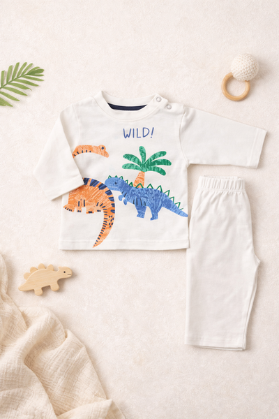 Wild Dino Full Sleeves Shirt & Trouser Infant