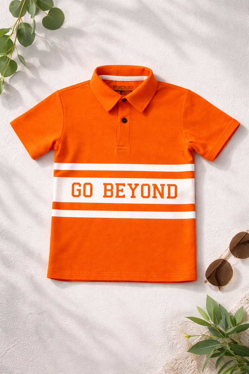 Orange Go Beyond Polo Tee