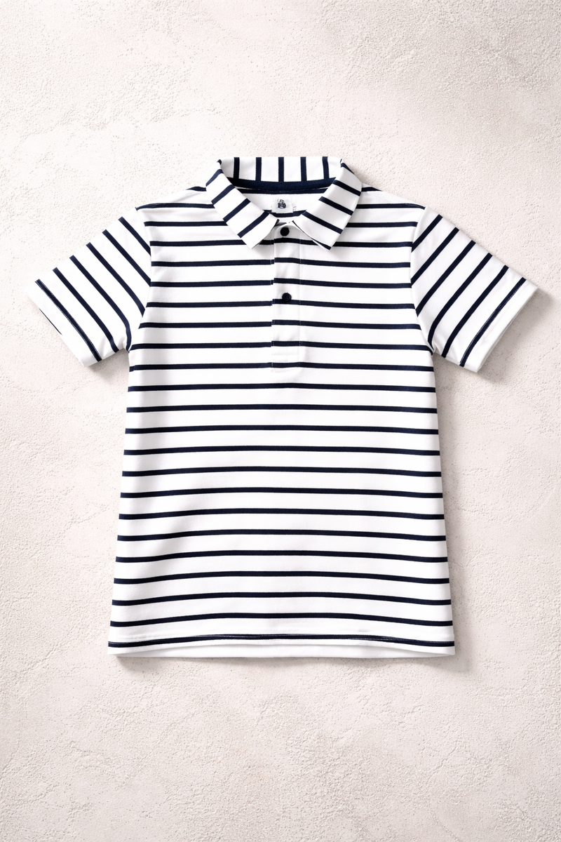 Classic Striped Baby Polo Tee