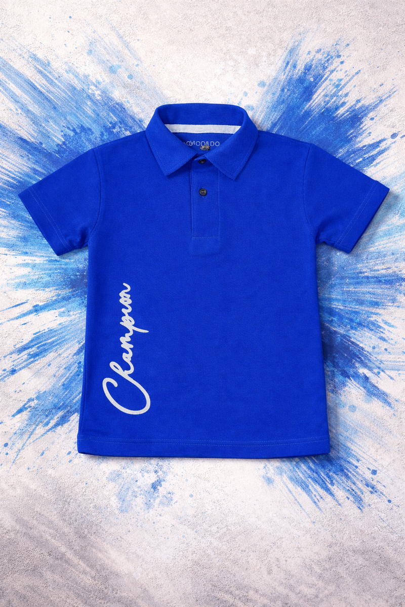 Champion Blue Polo Tee