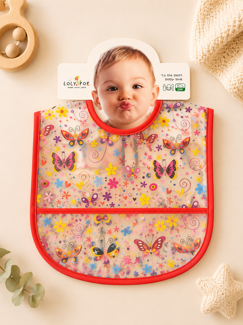 Butterfly Garden Waterproof Baby Bib