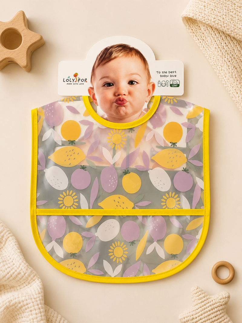 Sunny Lemon Garden Waterproof Baby Bib