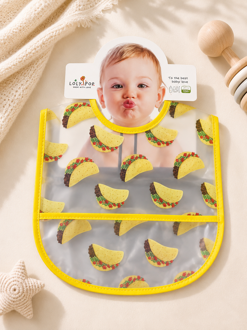 Taco Time Waterproof Baby Bib