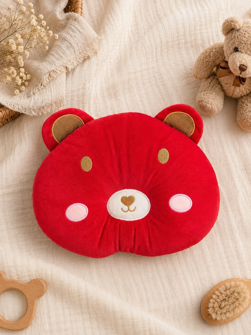 Cute Dimple Red Teddy Baby Pillow Imported