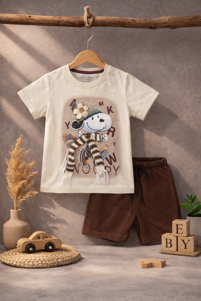 Brown Bliss Snoopy Tee & Short