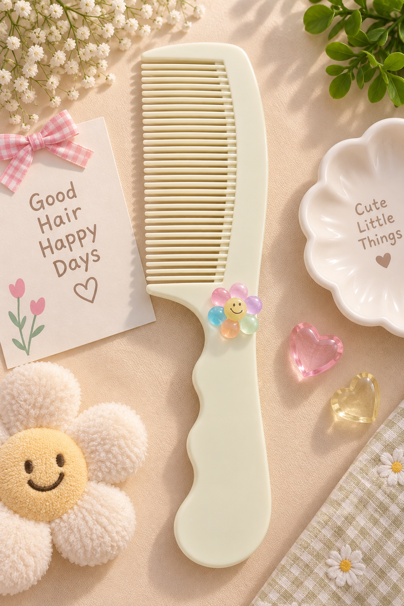 Smiley Flower Hair Comb