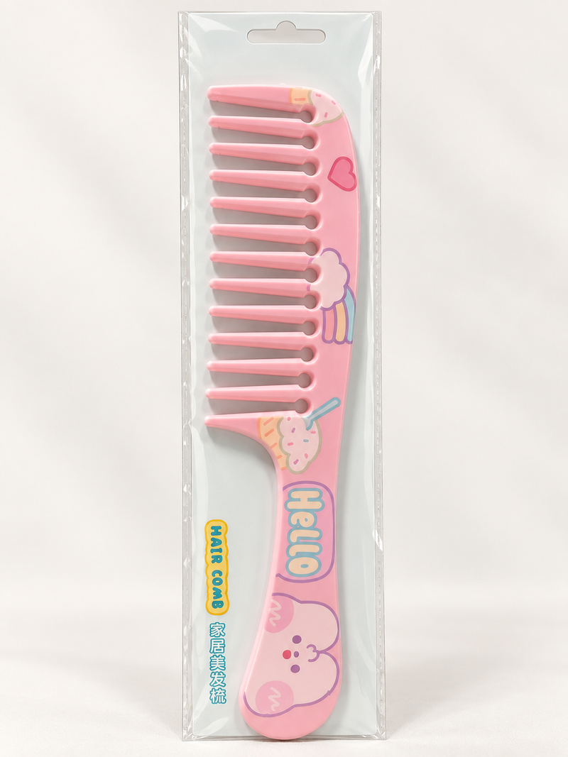 Teddy Cupcake Wide Tooth Comb