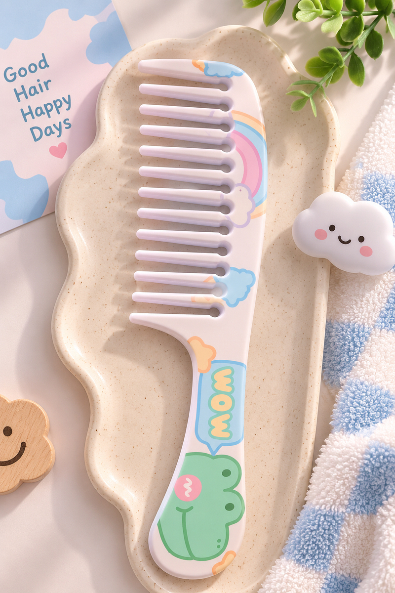 Mint Frog Wide Tooth Comb