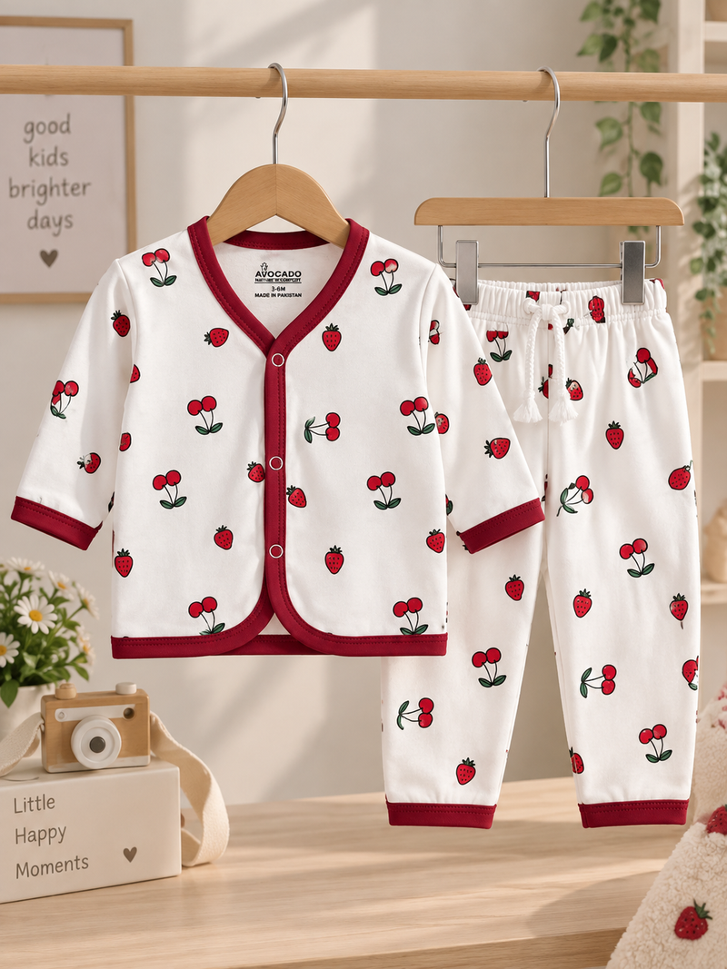 Cherry Bloom Baby Nightsuit