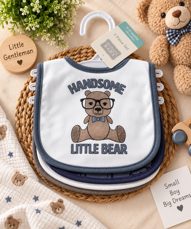 Little Bear 3 Piece Bib Set