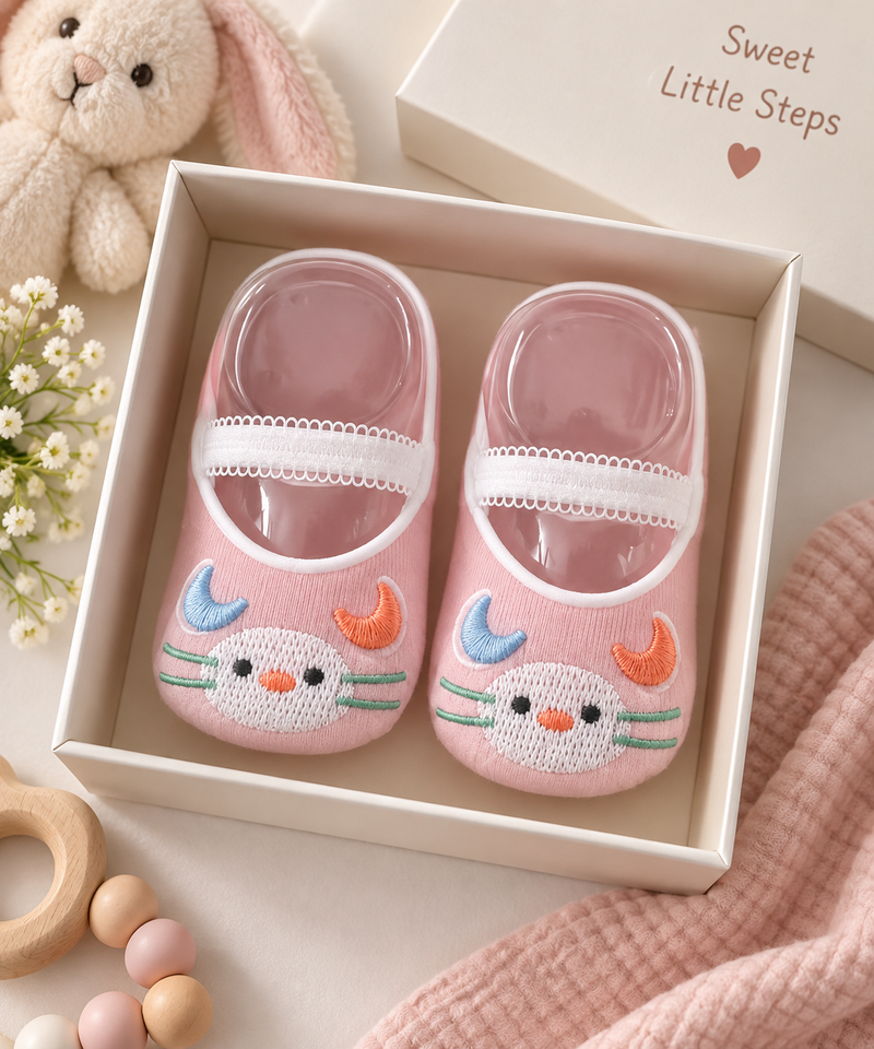 Cute Cat Baby Booties (6-12 Months)